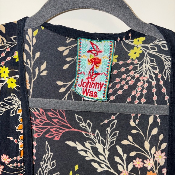 Johnny Was Multicolor Floral Button Down Duster Size Large - Picture 4 of 7